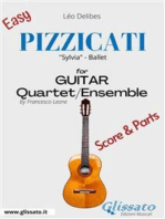 Pizzicati - Easy Guitar Quartet score & parts: "Sylvia" - Ballet