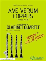Ave Verum Corpus - Clarinet Quartet score & parts: Motet - K 618