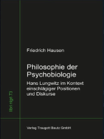 Philosophie der Psychobiologie: Hans Lungwitz im Kontext einschlägiger Positionen und Diskurse