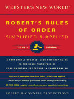 Webster's New World: Robert's Rules of Order: Simplified & Applied