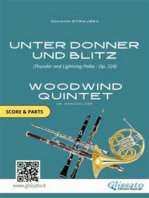 Unter Donner und Blitz - Woodwind quintet score & parts: Thunder and Lightning Polka - op. 324