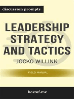 Summary: “Leadership Strategy and Tactics: Field Manual" by Jocko Willink - Discussion Prompts