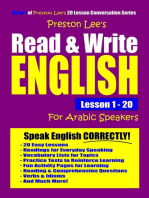 Preston Lee's Read & Write English Lesson 1: 20 For Arabic Speakers