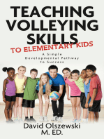 Teaching volleying skills to elementary kids.