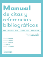 Manual de citas y referencias bibliográficas: CUARTA EDICIÓN ACTUALIZADA