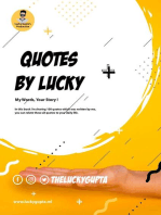 Quotes By Lucky: My Words, Your Story!