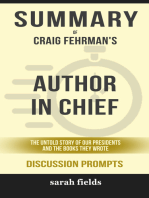 Summary of Author in Chief: The Untold Story of Our Presidents and the Books They Wrote by Craig Fehrman (Discussion Prompts)