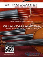 String Quartet sheet music "Guntanamera" score & parts