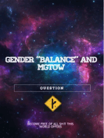 Gender 'Balance' and MGTOW