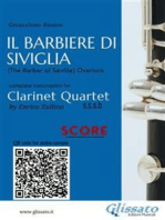 Clarinet Quartet Score of "Il Barbiere di Siviglia"