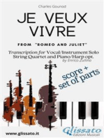 Je veux vivre - Solo, Strings and optional Harp or Piano (score & parts): from "Romeo and Juliet"