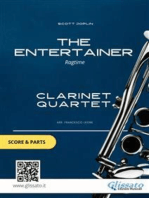 The Entertainer - Clarinet Quartet score & parts: Ragtime