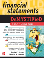 Financial Statements Demystified: A Self-Teaching Guide: A Self-teaching Guide