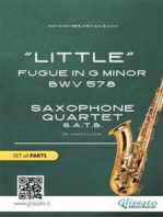 Saxophone Quartet "Little" Fugue in G minor (set of parts): intermediate level