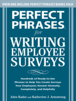 Perfect Phrases for Writing Employee Surveys: Hundreds of Ready-to-Use Phrases to Help You Create Surveys Your Employees Answer Honestly, Complete