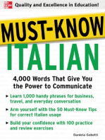 Must-Know Italian: 4,000 Words That Give You the Power to Communicate