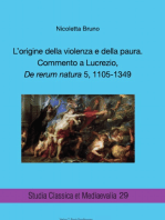 L’origine della violenza e della paura.: Commento a Lucrezio, De rerum natura 5, 1105-1349