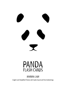 Panda Flash Cards by Marina Lam, Grace Empowerment Volunteers ...