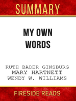 Summary of My Own Words by Ruth Bader Ginsburg, Mary Hartnett and Wendy W. Williams