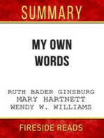 My Own Words by Ruth Bader Ginsburg, Mary Hartnett and Wendy W. Williams: Summary by Fireside Reads