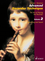Advanced Recorder Technique: The Art of Playing the Recorder. Vol. 2: Breathing and Sound