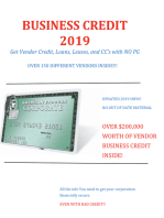 2019 Business Credit with no Personal Guarantee: Get over 200K in Business Credit without using your SSN