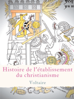 Histoire de l'établissement du christianisme: Un traité de Voltaire contre l'intolérance et le fanatisme religieux