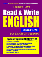 Preston Lee's Read & Write English Lesson 1: 20 For Ukrainian Speakers