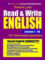 Preston Lee's Read & Write English Lesson 1: 20 For Vietnamese Speakers