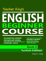 Teacher King’s English Beginner Course Book 3: Turkish Edition