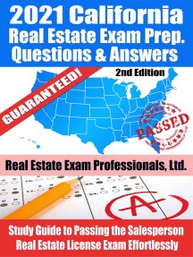 Read 2020 California Real Estate Exam Prep Questions Answers Explanations Study Guide To Passing The Salesperson Real Estate License Exam Effortlessly Online By Real Estate Exam Professionals Ltd Books