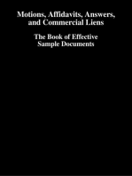 Motions, Affidavits, Answers, and Commercial Liens - The Book of Effective Sample Documents