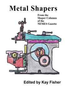 Metal Shaper Owners Manual