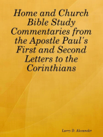 Home and Church Bible Study Commentaries from the Apostle Paul's First and Second Letters to the Corinthians