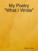 My Poetry "What I Wrote"