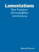 Lamentations: New European Christadelphian Commentary