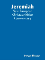 Jeremiah: New European Christadelphian Commentary