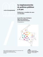 La implementación de políticas públicas y la paz: reflexiones y estudios de casos en Colombia