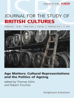 Age Matters: Cultural Representations and the Politics of Ageing: Journal for the Study of British Cultures, Vol. 27, No. 1/2020