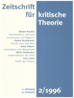 Zeitschrift für kritische Theorie / Zeitschrift für kritische Theorie, Heft 2: 2. Jahrgang (1996)
