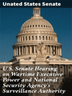 U.S. Senate Hearing on Wartime Executive Power and National Security Agency's Surveillance Authority