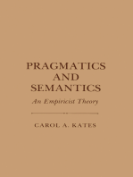 Pragmatics and Semantics: An Empiricist Theory