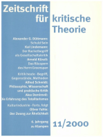 Zeitschrift für kritische Theorie / Zeitschrift für kritische Theorie, Heft 11: 6. Jahrgang (2000)