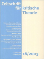 Zeitschrift für kritische Theorie / Zeitschrift für kritische Theorie, Heft 16: 9. Jahrgang (2003)