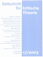 Zeitschrift für kritische Theorie / Zeitschrift für kritische Theorie, Heft 17: 9. Jahrgang (2003)