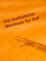 Das lexikalische Minimum für DaF