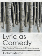 Lyric as Comedy: The Poetics of Abjection in Postwar America