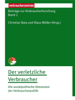 Beiträge zur Verbraucherforschung Band 2 Der verletzliche Verbraucher