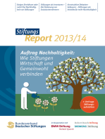 StiftungsReport 2013/14: Auftrag Nachhaltigkeit: Wie Stiftungen Wirtschaft und Gemeinwohl verbinden