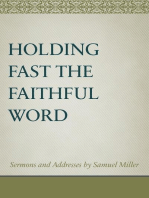 Holding Fast the Faithful Word